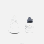 Lacoste couro de convés bayliss e sapatos de barco sintéticos homens branco e off white 65t 88BL1802 - Image 5