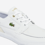 Lacoste couro de convés bayliss e sapatos de barco sintéticos homens branco e off white 65t 88BL1802 - Image 6