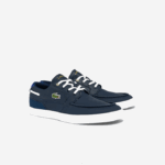 Lacoste couro de convés bayliss e sapatos de barco sintéticos homens marinho e branco 092 88BL1803 - Image 2