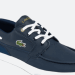 Lacoste couro de convés bayliss e sapatos de barco sintéticos homens marinho e branco 092 88BL1803 - Image 5