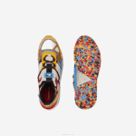 Lacoste couro run breaker e calçados outdoor sintéticos homens off white & brown ow8 88BL1848 - Image 4