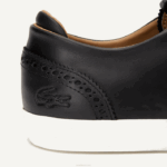 Lacoste esparre club tênis de couro homens preto e off white 454 88BL1718 - Image 6