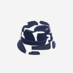Lacoste estampa reversível de herança ou chapéu de balde de algodão sólido homens azul marinho branco 525 88BL2342