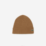 Lacoste gorro de lã com nervuras homens marrom z0w 88BL2257