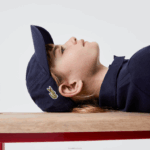 Lacoste gorro sólido de gabardine crianças azul marinho 166 88BL2278