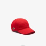 Lacoste gorro sólido de gabardine crianças vermelho 240 88BL2279 - Image 2
