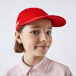 Lacoste gorro sólido de gabardine crianças vermelho 240 88BL2279