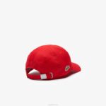 Lacoste gorro sólido de gabardine crianças vermelho 240 88BL2279 - Image 3