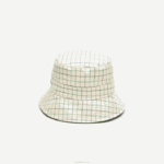 Lacoste Heritage reversível sólido ou balde de verificação mulheres bege verde epp 88BL2929 - Image 4