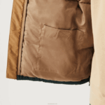 Lacoste Jaqueta acolchoada colorblock repelente de água homens marrom preto verde tpv 88BL1227 - Image 9