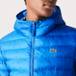 Lacoste jaqueta acolchoada com capuz homens azul k1q 88BL1264 - Image 4