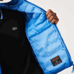 Lacoste jaqueta acolchoada com capuz homens azul k1q 88BL1264 - Image 7
