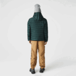 Lacoste jaqueta acolchoada com capuz homens verde yzp 88BL1265 - Image 3