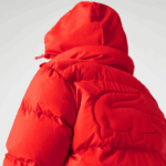 Lacoste jaqueta acolchoada dobrável mulheres vermelho f8m 88BL2617 - Image 3