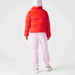 Lacoste jaqueta acolchoada dobrável mulheres vermelho f8m 88BL2617 - Image 4