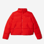 Lacoste jaqueta acolchoada dobrável mulheres vermelho f8m 88BL2617 - Image 5