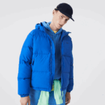 Lacoste jaqueta acolchoada repelente de água homens azul k1q 88BL1213