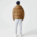 Lacoste jaqueta acolchoada repelente de água homens marrom z0w 88BL1231 - Image 5