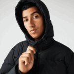Lacoste jaqueta acolchoada repelente de água homens preto 031 88BL1210 - Image 2
