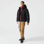 Lacoste jaqueta acolchoada repelente de água homens preto 031 88BL1210
