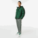 Lacoste jaqueta acolchoada repelente de água homens verde 132 88BL1211 - Image 2