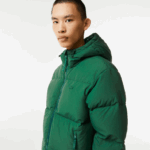 Lacoste jaqueta acolchoada repelente de água homens verde 132 88BL1211
