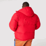 Lacoste jaqueta acolchoada repelente de água homens vermelho 240 88BL1212 - Image 3