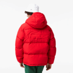 Lacoste jaqueta acolchoada repelente de água homens vermelho 240 88BL1212 - Image 4