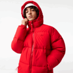 Lacoste jaqueta acolchoada repelente de água homens vermelho 240 88BL1212 - Image 7