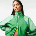 Lacoste jaqueta bicolor oversized mulheres verde fzv 88BL2432 - Image 2
