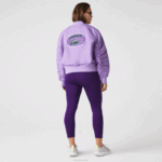 Lacoste jaqueta bomber de náilon acolchoada mulheres gfu roxo 88BL2624 - Image 3