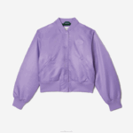 Lacoste jaqueta bomber de náilon acolchoada mulheres gfu roxo 88BL2624 - Image 7
