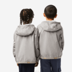 Lacoste jaqueta com capuz pulôver crianças cinza kzw 88BL3065 - Image 3