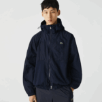 Lacoste Jaqueta com zíper colorblock com logo gráfico vivo homens azul marinho 5fs 88BL1315
