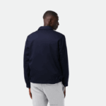 Lacoste jaqueta curta de gabardine de algodão orgânico com zíper homens azul marinho 166 88BL407 - Image 3