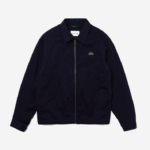 Lacoste jaqueta curta de gabardine de algodão orgânico com zíper homens azul marinho 166 88BL407 - Image 5
