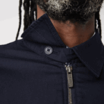 Lacoste jaqueta curta de gabardine de algodão orgânico com zíper homens azul marinho 166 88BL407 - Image 8