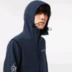 Lacoste jaqueta curta de poliamida reciclada homens kxe azul 88BL10 - Image 2