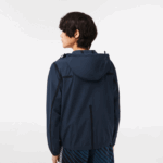 Lacoste jaqueta curta de poliamida reciclada homens kxe azul 88BL10 - Image 3