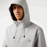 Lacoste jaqueta curta impermeável homens cinza kzw 88BL387 - Image 2