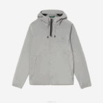 Lacoste jaqueta curta impermeável homens cinza kzw 88BL387 - Image 4