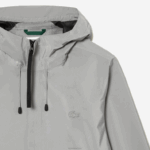 Lacoste jaqueta curta impermeável homens cinza kzw 88BL387 - Image 5