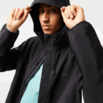 Lacoste jaqueta curta impermeável homens preto 031 88BL388 - Image 2