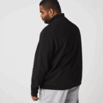Lacoste jaqueta de lã piquê com gola alta com zíper homens preto 031 88BL1034 - Image 11