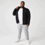 Lacoste jaqueta de lã piquê com gola alta com zíper homens preto 031 88BL1034 - Image 3