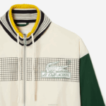 Lacoste jaqueta de poliéster reciclado homens branco verde pt2 88BL391 - Image 3