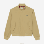 Lacoste jaqueta de sarja leve repelente de água homens bege ku4 88BL404 - Image 4