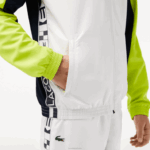 Lacoste jaqueta de tênis color block esportiva homens branco azul marinho amarelo 6f5 88BL1274 - Image 6