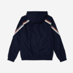 Lacoste jaqueta de tênis com capuz de poliéster reciclado homens azul marinho laranja branco ag4 88BL379 - Image 5