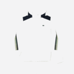 Lacoste jaqueta de tênis com capuz de poliéster reciclado homens branco azul marinho amarelo x1i 88BL381